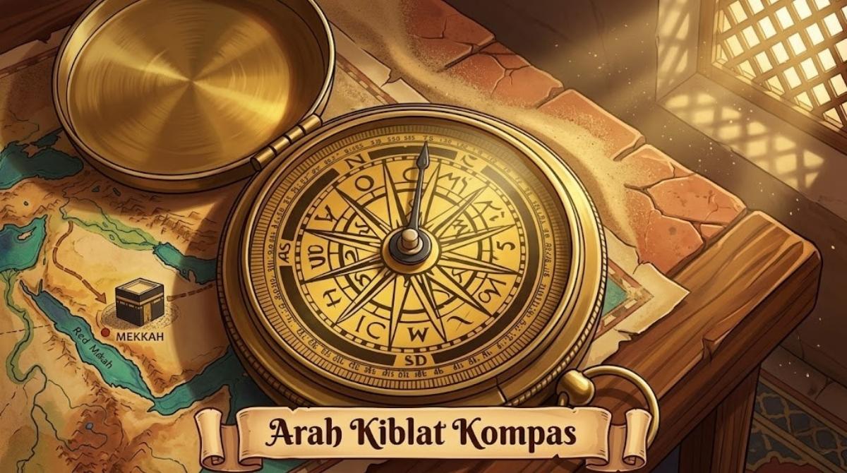 Arah Kiblat Kompas